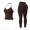 Espresso, variant on Women's Seamless 2-Piece Workout Set - Strappy Built-In Pad Top, High-Waisted Gym Leggings, Stretch Fabric Summer Activewear for Yoga, Gym, 2 Piece Sets