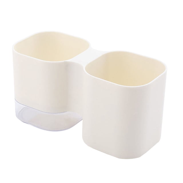 Kearding Portalápices 2 en 1, caja de almacenamiento de maquillaje, organizador de escritorio desmontable, caja de almacenamiento de cepillos, maceta Jardín y Patio Blanco Kearding HA005200-02