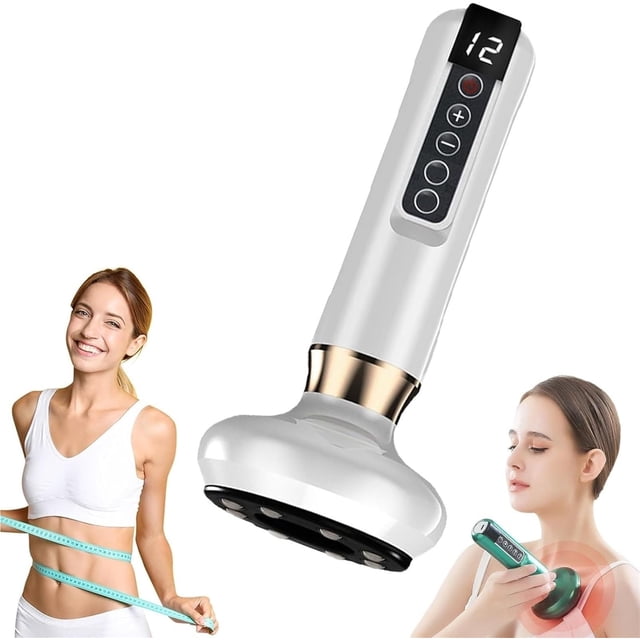Cellulite Relief Kit, 12-Level Suction & 3-Speed Heating Cellulite Massager with Red Light