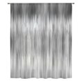 thumbnail image 2 of Grey Sheer Curtains 45 Inch Length, Light Filtering Voile Curtain Panel, Modern Abstract Art Ombre Striped Rod Pocket Drapes Window Treatments for Living Room Bedroom 52"x45", 2 of 9