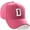Hot Pink, variant on Classic Baseball Hat Custom A to Z Initial Team Black White Letter, Khaki Cap Letter S