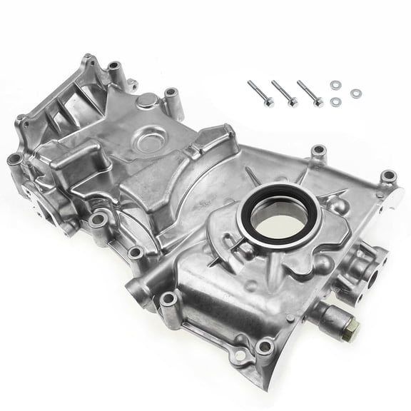 A-Premium Engine Timing Cover with Oil Pump Compatible with Nissan Altima 1993 1994 1995 1996 1997 1998 1999 2000 2001 L4 2.4L Front Side