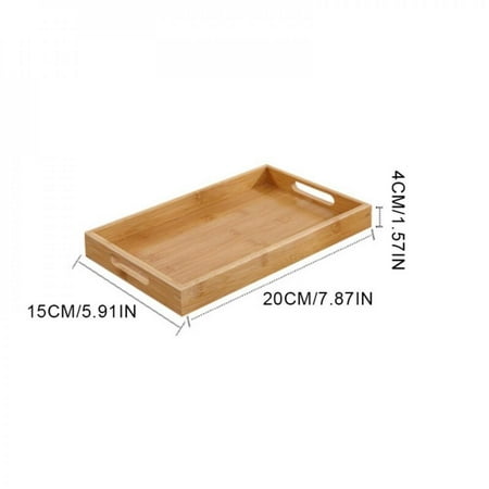 

[CLEARANCE sales]Trays Rectangular Bamboo Trays with Handles for Breakfast Dinner