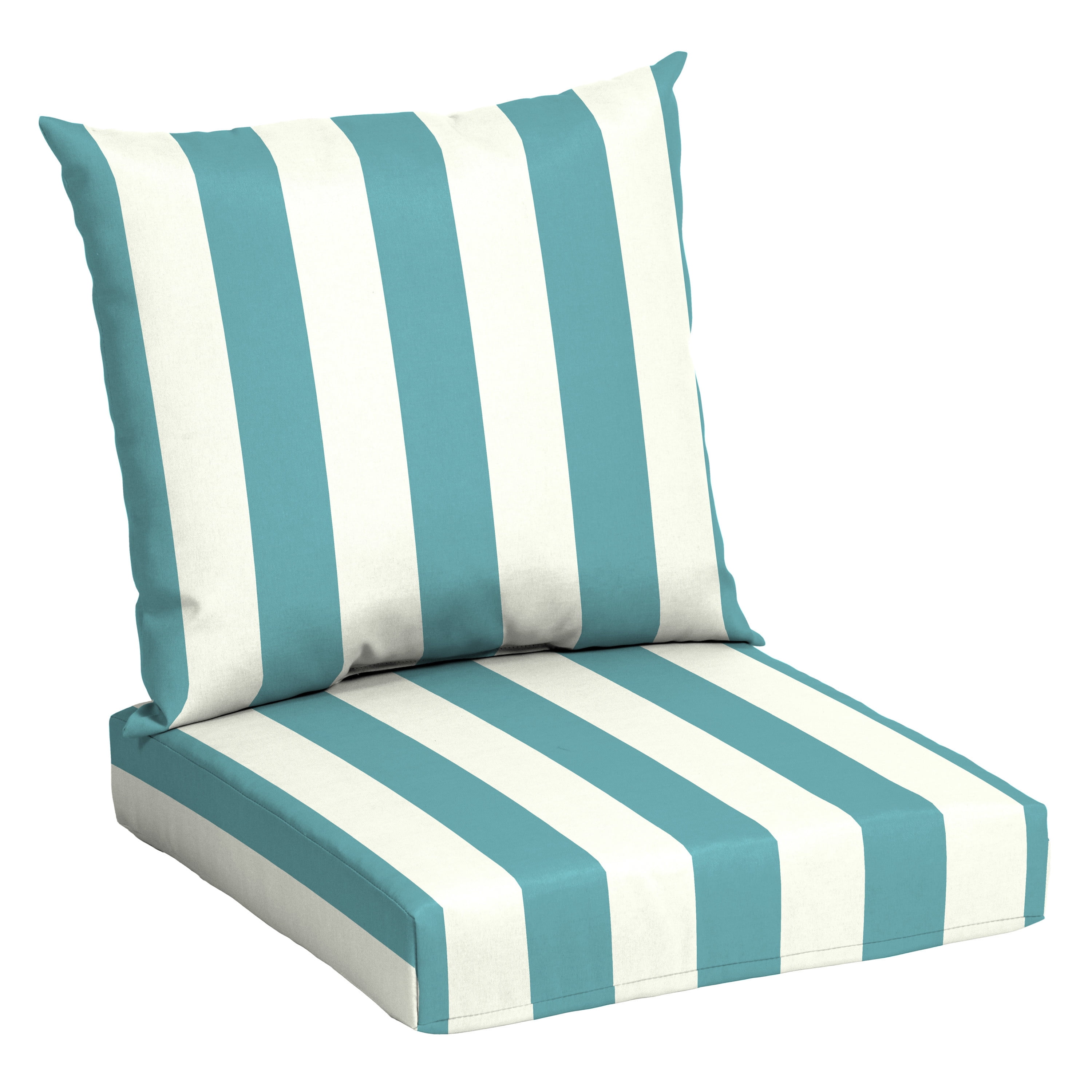 Red & White Back Cushion Cover Beach Hut Blue with Multi Stripe Blue 