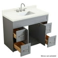 thumbnail image 6 of ARIEL Hamlet 43 in. Bath Vanity in Grey with Quartz Vanity Top in White with White Basin, 6 of 7
