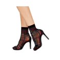 thumbnail image 3 of INC International Concepts Chaussettes à Carreaux Transparentes pour Femmes, Noir, 9-11, 3 of 4