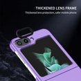 thumbnail image 4 of for Samsung Galaxy Flip5 Case, [Snug Touch Matte ] Military Grade Shockproof Protective Phone Case with Kickstand for Samsung Galaxy Flip 5 LTT Purple, 4 of 18
