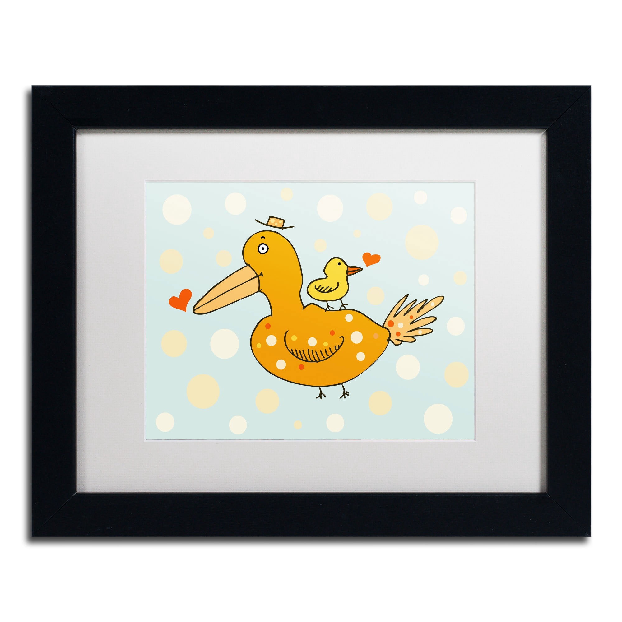 Carla Martell 'Bird and Baby' Matted Framed Art