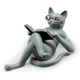 thumbnail image 3 of Figura de gato - Estatua de gato lindo - Decoración de gato caprichosa para amantes de los gatos - Coleccionables de gatos y decoración de meditación, 3 of 5