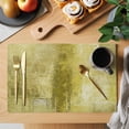 thumbnail image 2 of Yellow Placemats Set of 4 Retro Oil Painting Modern Abstract Art Aesthetics Place Mats Indoor Wipeable Table Mats Washable Cloth Dining Table Placemats for Kitchen Holiday Party Home Decor 13x19 Inch, 2 of 9