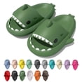 thumbnail image 1 of Sandalias Rosyclo Tiburón Cloud Lindas Chanclas Verde Oscuro Talla 10-10.5, 1 of 5