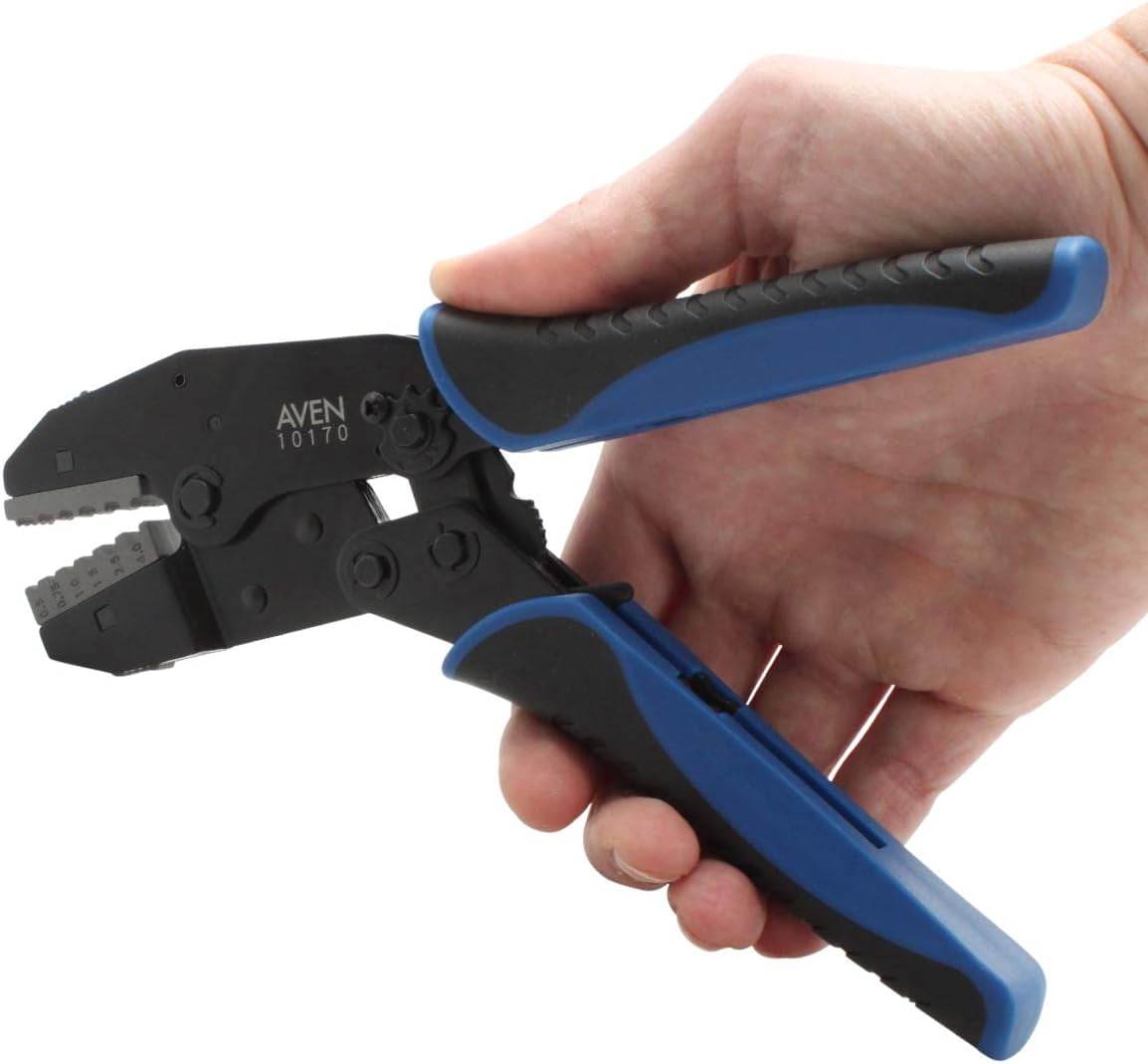 Aven 10171-KIT Deluxe Crimping Tool Kit with Frame, 5 Dies, Wire Stripper & Connector Set - 148 Piece