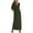 Army Green, variant on Sleeveless Back Dress for Women, V-Neck High-Waist Split Design, Polyester Summer Casual Dress, Regular Length, Military Green, Size L