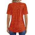 thumbnail image 5 of Fantaslook Blouses for Women Pleated Short Sleeve Tunic Tops Dressy Casual Summer Shirts, 5 of 9