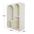 thumbnail image 4 of DecMode 24" x 10" 4-Tier Cream Geometric Wall Shelf with Arched Block Shapes, 4 of 16