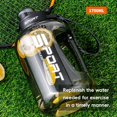 thumbnail image 2 of 9001 Black Internet Celebrity Ton Cup Fitness Large Capacity Sports Water Bottle Plastic Space Cup Ton Straw Cup High Temperature Resistant Ton Barrel, 2 of 8