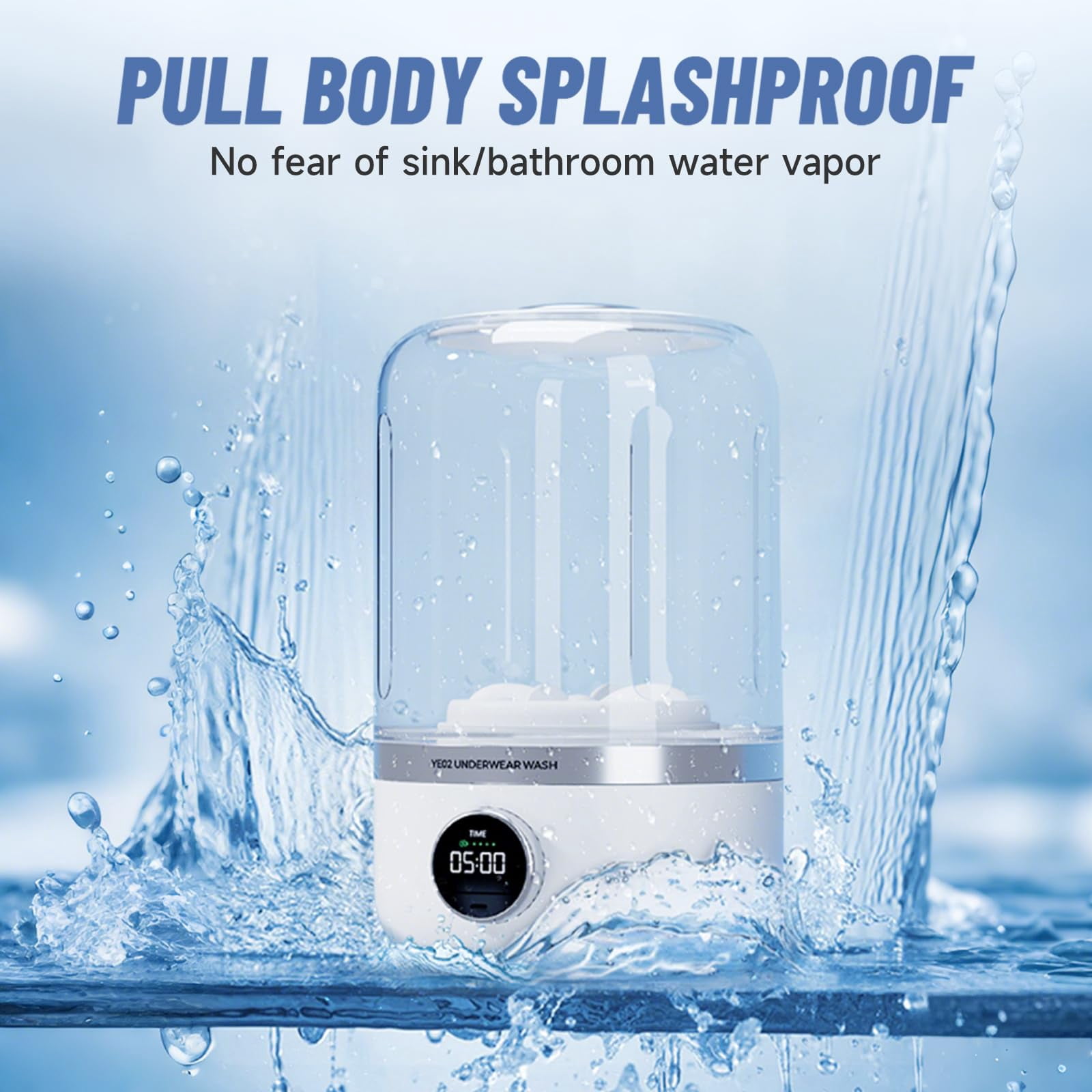 Portable Mini Washing Machine Small Travel Washing Machine 1.2L Suitable for Underwear, Panties, Socks
