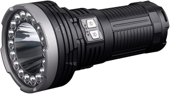 12000 Lumens USB Rechargeable Flashlight, Super Bright LED Searchlight with 12000mAh Battery, High for Camping, Hiking, Emergencies, Long Range (500m)