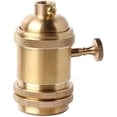 thumbnail image 1 of Base de lámpara con interruptor, soporte de enchufe de cobre y latón Vintage para bombilla de estilo Retro Edison E27, 1 of 5
