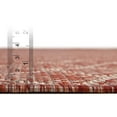 thumbnail image 4 of Unique Loom Outdoor Trellis Collection Area Rug - Gitter (10' Square Rust Red/Ivory), 4 of 6