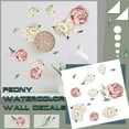 thumbnail image 2 of FNGZ Wall Stickers Clearance Pink Wall (Vintage Flower Peony Wall Watercolor) Watercolor Decor Decals Peony Wall Sticker, 2 of 6