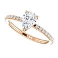 thumbnail image 3 of 1.22 Ct Stunning Pear Diamond Bridal Rings for Women Solid 14K Rose Gold, 3 of 7