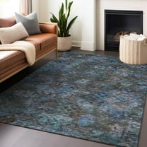 Addison Rugs Chantille Indoor/Outdoor Traditional Global Teal Washable Rectangle Rug, 10' x 14'