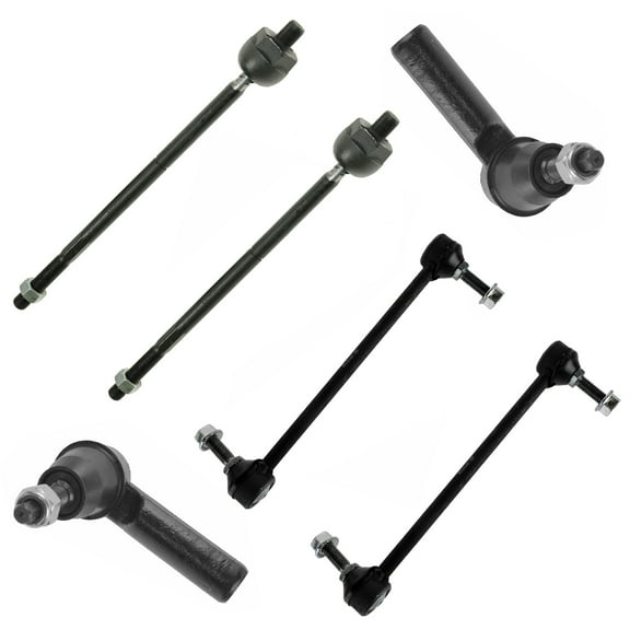TRQ Inner Outer Tie Rod Front Sway Bar Link Kit Set of 6 for 05-10 Ford Mustang PSA59219