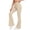 Yoga Pants - A01 Beige, variant on Women's High Waisted Flare Yoga Pants Stylish Bell Bottom Leggings for Workout Dance Casual Daily Wear Soft Stretch Wide Leg Bottoms