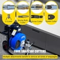 thumbnail image 5 of Drain Cleaner Machine Electric Drain Auger Cleaning 100FT x 1/2 In W/ 4 Cutters Items Description：Premium Steel Core Cable: 100' x 1/2" steel core cable adopted by our electric dr, 5 of 8