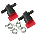 thumbnail image 1 of 2Pcs In Line Shut Off Valves For Small Engines – Straight Fuel Gas Cut Off Valves With Hose Clamps Fits 1/4" Fuel Line, 1 of 7