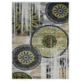 thumbnail image 2 of Rugsotic Carpets Machine Made Heatset Polypropylene Area Rugs - 4'X6', Rectangle Shape, Beige Green Color, Contemporary Modern Design, High Pile Machine Made Area Rugs For Living Room (M00052), 2 of 7