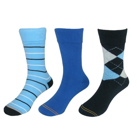 Gold Toe Boy's Argyle and Stripe Crew Socks (3 Pair Pack) | Walmart Canada