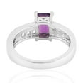 thumbnail image 3 of KIRAN FINE JEWEL Emerald Cut Purple Amethyst Topaz Band Ring 925 Sterling Silver Wedding Women Gemstone Statement Jewelry Gift For Her, 3 of 5
