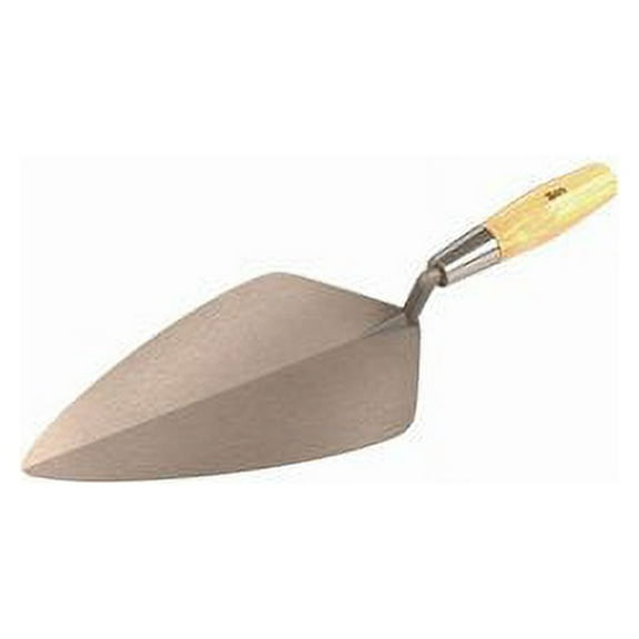 Wide London Pro Carbon Steel Brick Trowel - 10" With Wood Handle