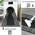 thumbnail image 3 of Garvee 8'x10' Modern Area Rug Solid Bordered Rugs, Washable Geometric Neutral Accent Carpet with Non-Slip Backing, Low Pile Stain-Resistant Rug for Living Room Dining Room Home Office, Black, 3 of 8