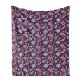 thumbnail image 1 of Hippie Soft Flannel Fleece Throw Blanket, Sixties Style Illustration with Peace and Love Themes Hearts Flowers and Circles, Cozy Plush for Indoor and Outdoor Use, 50" x 70", Multicolor, by Ambesonne, 1 of 6