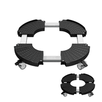 Bamworld Plant Caddy 15-21" Adjustable Plant Stand with 4 Wheels for bedrooms, living rooms, balconies, indoors and outdoors