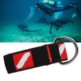 thumbnail image 3 of Diving Wrist Strap, Stainless Steel D Ring Wear Resistant Polyester Diving Hand Lanyard  for Sport, 3 of 7