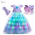 thumbnail image 5 of Disney-disfraz de sirena con lazo trasero para niña, vestido de princesa para fiesta de cumpleaños, Cosplay de Ariel, Aurora, 5 of 5
