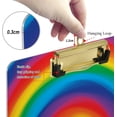 thumbnail image 4 of FMSHPON Beautiful Colors Rainbow Circle Abstract Swirl Clipboard Hardboard Wood Nursing Clip Board and Pull for Standard A4 Letter 13x9 inches, 4 of 6