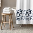 thumbnail image 3 of Creative Products Navy Vine Border 71x74 Shower Curtain, 3 of 7
