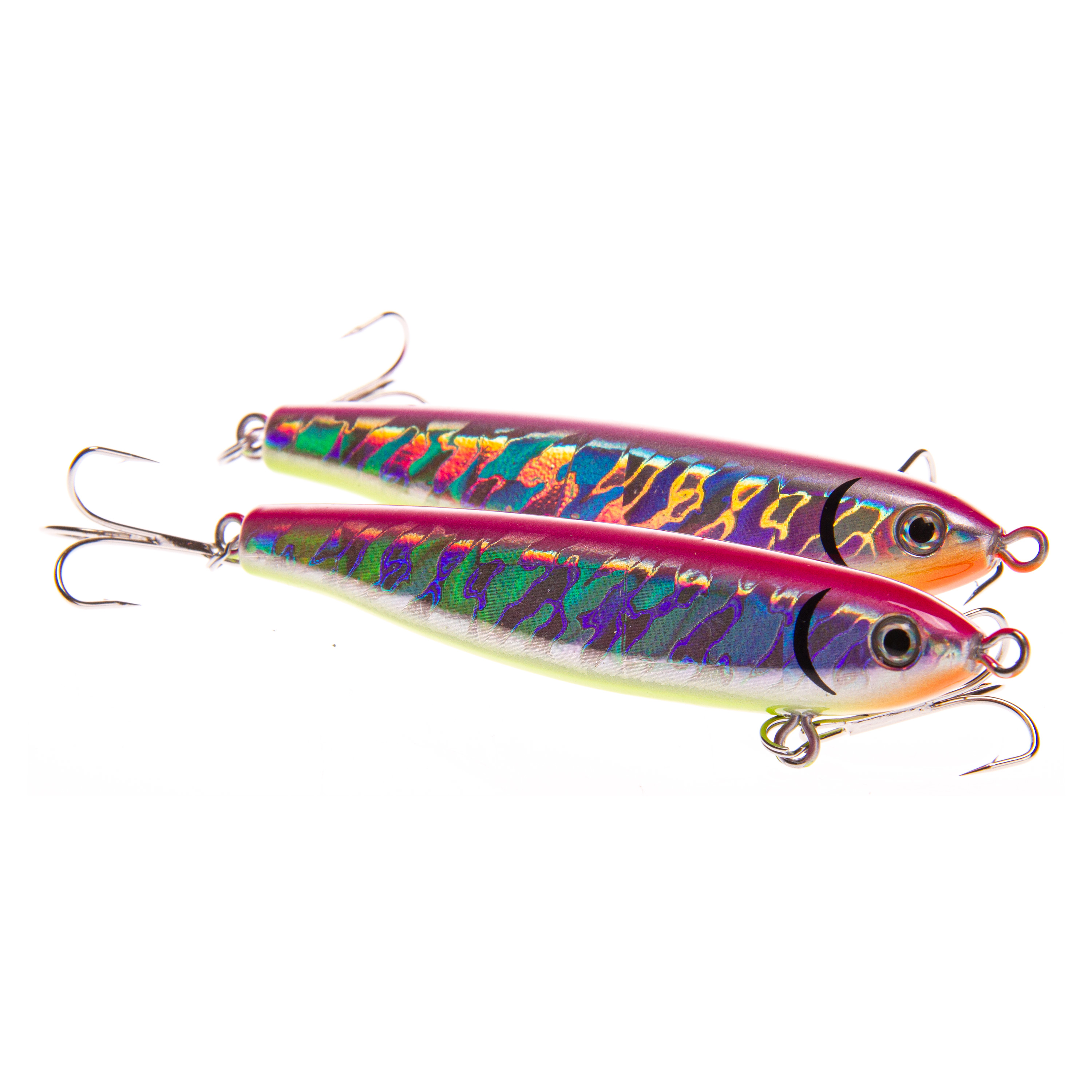Ozark Trail Saltwater Inshore Twitch Bait Fishing Lures, Pink/Chartreuse, 2-Pack