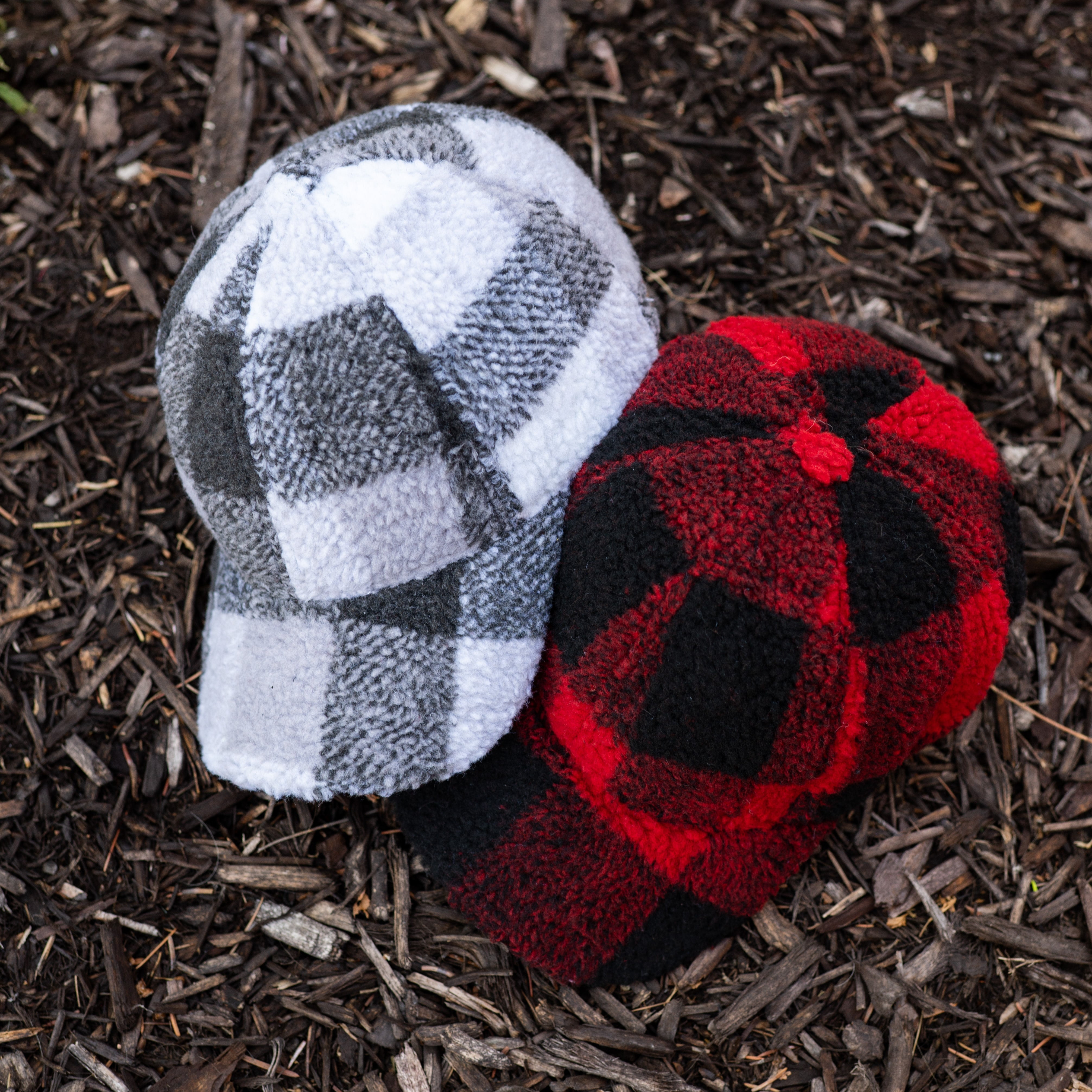 CC Everyday Unisex Light Plain Blank Baseball Sun Visor Solid Cap Dad Hat (Buffalo Plaid Sherpa Red/Black)
