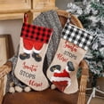 thumbnail image 2 of ZPAQI Plaid Printing Santa Chimney Christmas Stockings Large Xmas Element Print Stocking for Family Country Rustic Personalized Holiday Indoor Large Stocking Christmas Decorations, 2 of 8