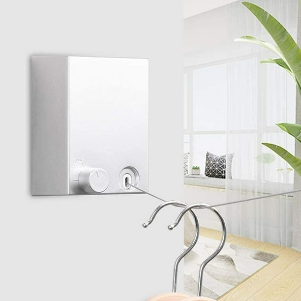 Retractable Clothesline with Adjustable Stainless Steel Rope String Hotel Indoor Clothes Dryer Wall Mounted Shower Drying Line for Bathroom Walmart