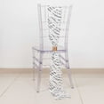thumbnail image 6 of BalsaCircle 5 White Black Wave Mesh Chair Sashes Embroidered Sequins Wedding Party Events Reception Decorations Supplies, 6 of 8