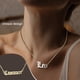 thumbnail image 5 of Collar Sonducket Vintage letra doce signo del zodiaco Capricornio oro, 5 of 6