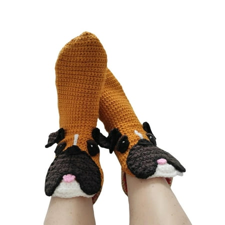 

TSEXIEFOOFU Knit Socks Unisex Novelty Shark Crocodile Shape Socks Floor Socks Winter Home Warm Slipper Socks