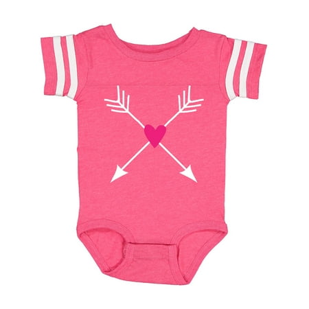 

Inktastic Valentine Hipster Arrows Pink Heart Gift Baby Girl Bodysuit